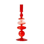 Elegant Red Glass Candle Holders | Shop Now
