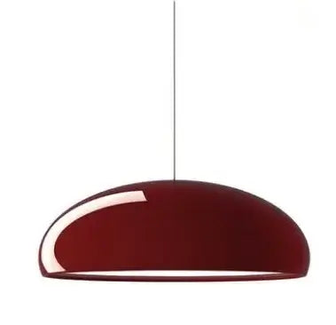 Simple Hanging Lamp with glossy red finish and modern design, ideal for stylish home decor.