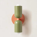 Classic Midcentury Modern Wall Lamp (10x25cm) with green and orange design for stylish room lighting.