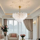 Murano Glass Tiered Chandelier with Gold Frame