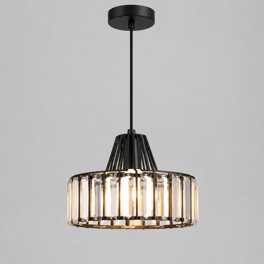 HERO Modern Crystal Drum hanging Lamp n grey background