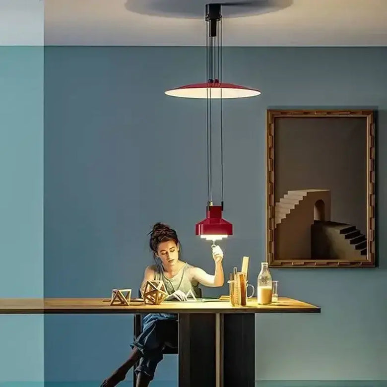 Bauhaus Balanced Pendant Light with Metal Shade