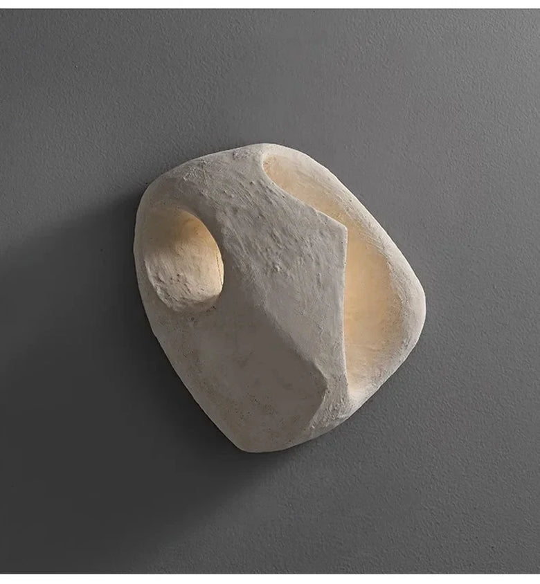 Organic Zen Stone LED Wall Light for Warm Ambient Glow