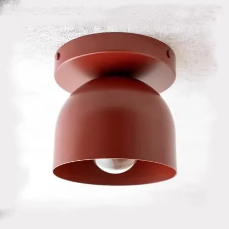 Compact Iron Ceiling Light with Dome Shade