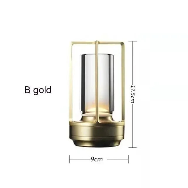 Modern Minimalist Disc & Lantern Table Lamp – Cordless, Rechargeable