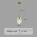 Pendant Light: Modern Nordic Glass Hanging Lighting Fixtures with adjustable copper and glass design.