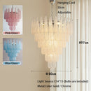 Vintage Drop Glass Chandelier with LED