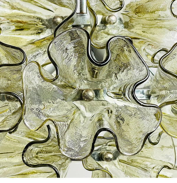 Luxury Flower-Shaped Glass Chandelier 45cm