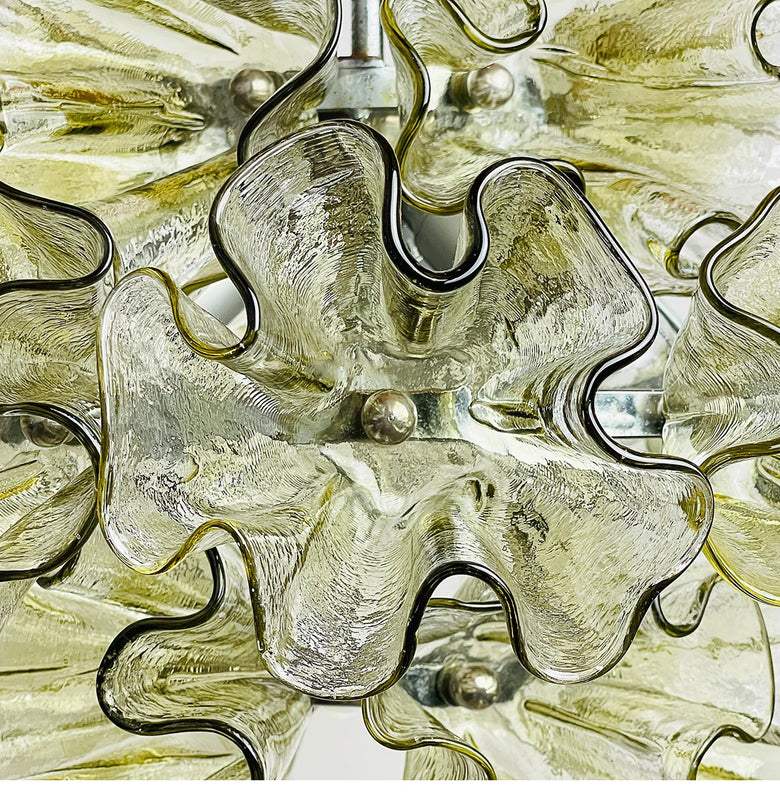 Luxury Flower-Shaped Glass Chandelier 45cm