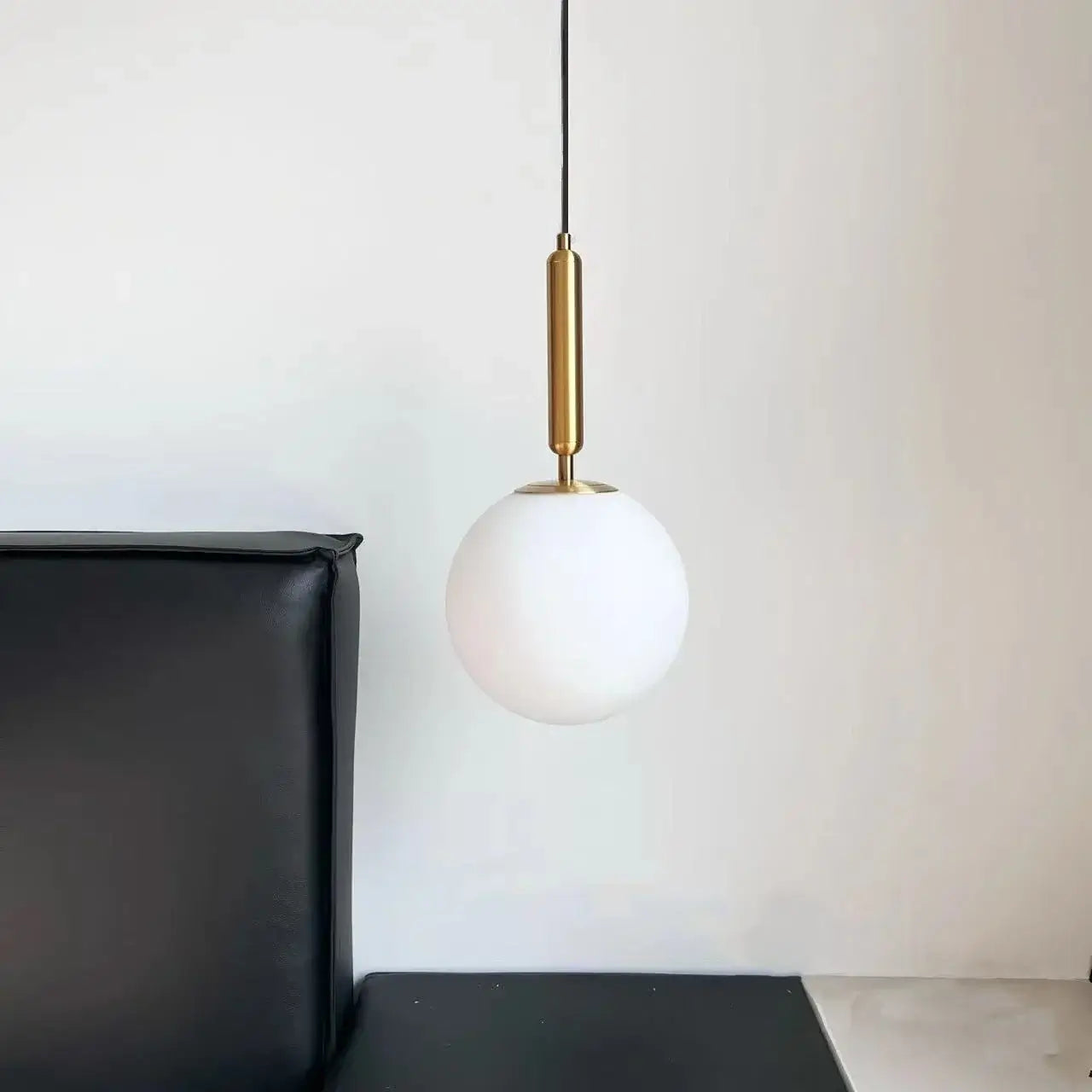 Modern Gold Glass Ball Pendant Lamp