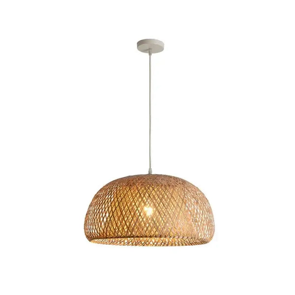 Chic Mid-Century Rattan Chandeliers showcasing a woven rattan design with soft lighting, perfect for modern home decor.