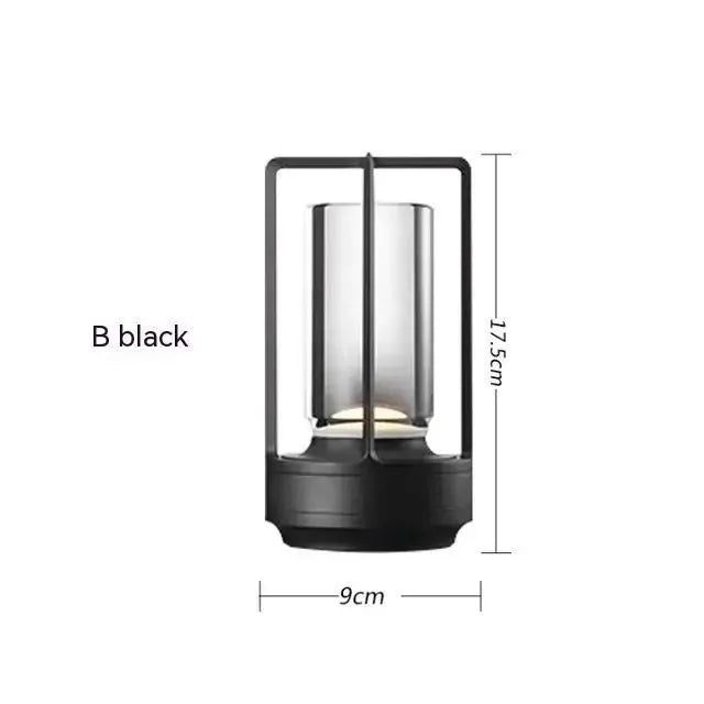 Modern Minimalist Disc & Lantern Table Lamp – Cordless, Rechargeable