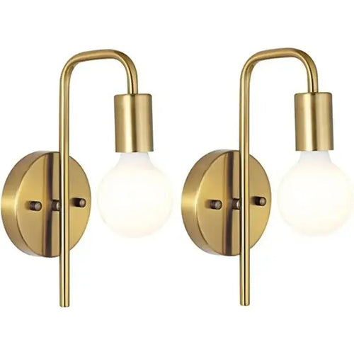 Nordic Bend Pipe Wall Lamp – Sleek Gold or Black Iron Lighting Fixture for elegant decor