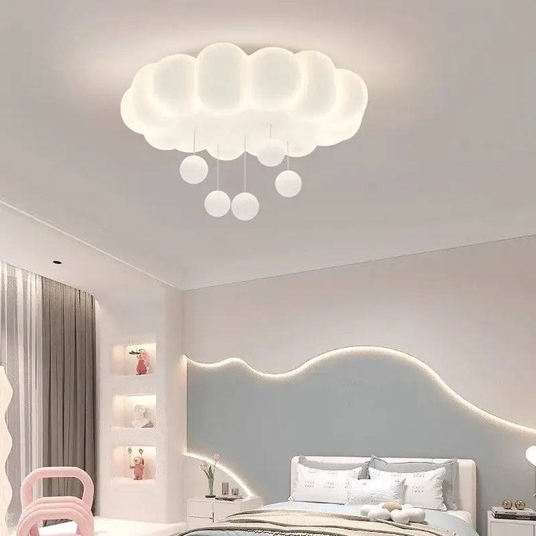 Modern White Cloud LED Ceiling Light with remote control