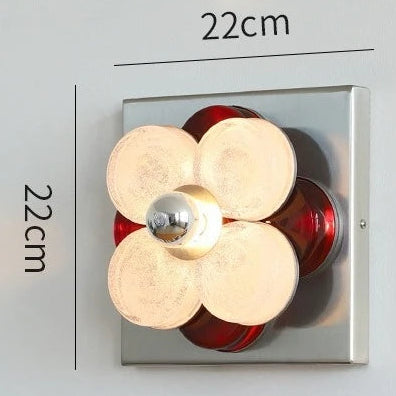 Retro Flower Metal Wall Light with LED Bulbs