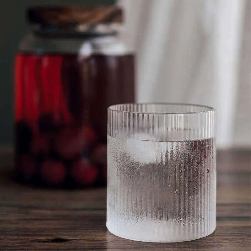 Tumblers, Tumblers, Tumblers, Set of 300ML Ribbed Mi-Century Modern Old Fashioned Glass