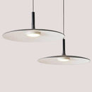 Sleek, Modern Led Pendant Lamps in minimalist design, featuring two stylish hanging lamps with circular shades.