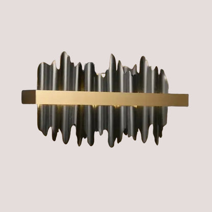 Striking Black and Gold Wall Lamp featuring a modern design with luxurious materials.