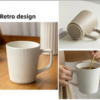 Nordic Matte Striped Ceramic Mug 500ml