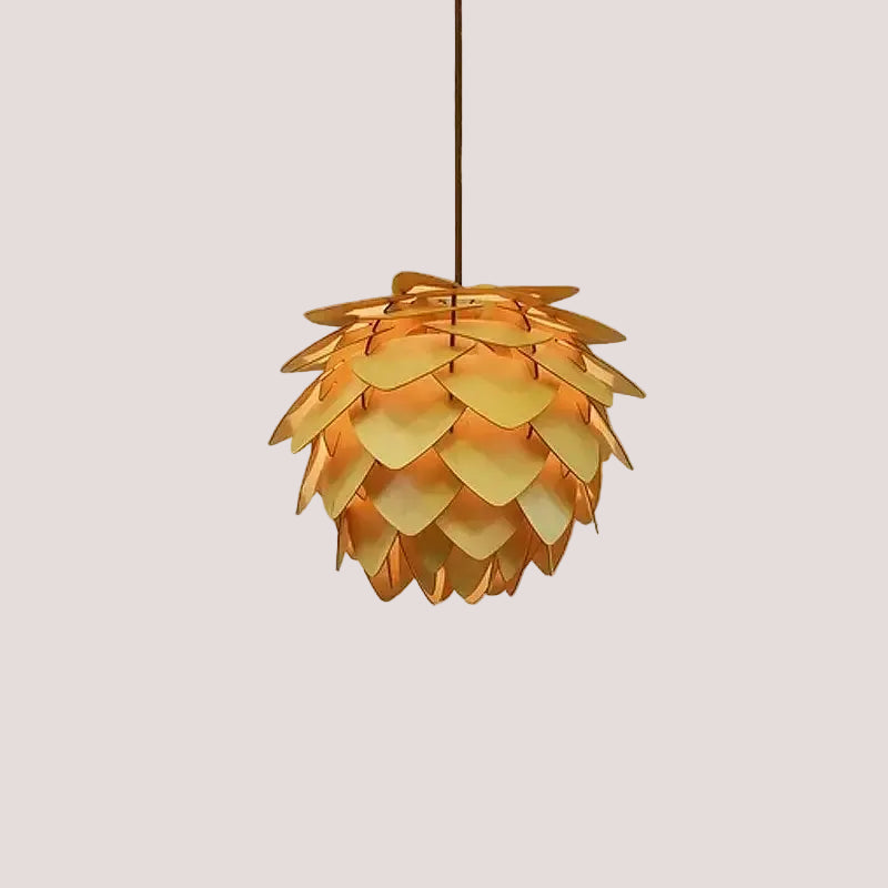 Wooden Pinecone Pendant Light - Nordic Art Inspired Home Lighting showcasing chic design and warm aesthetics