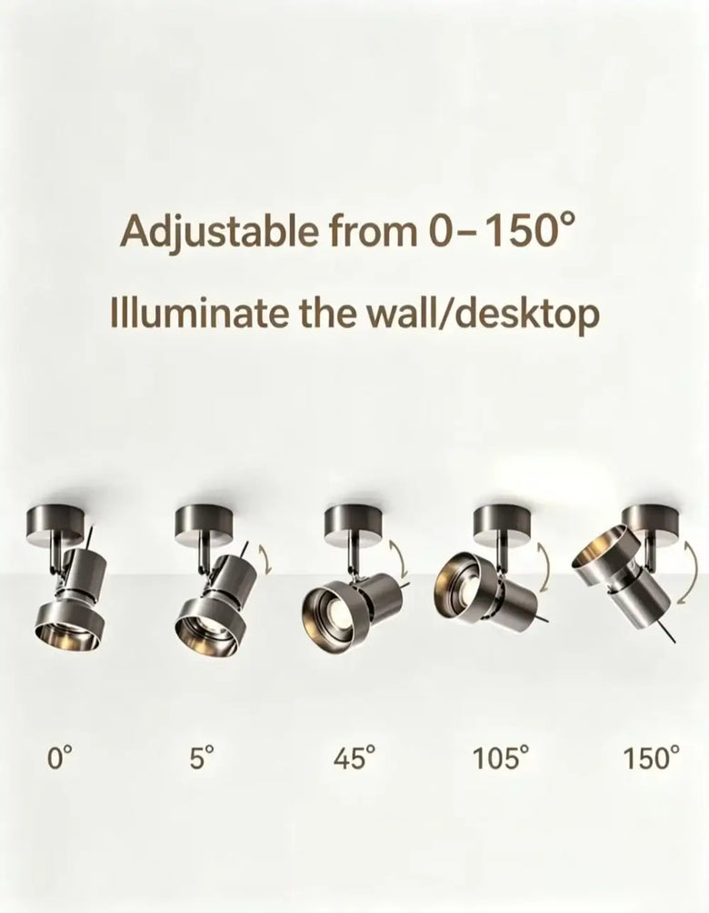 Adjustable Rotatable Spotlight Brushed Nickel - Dimmable