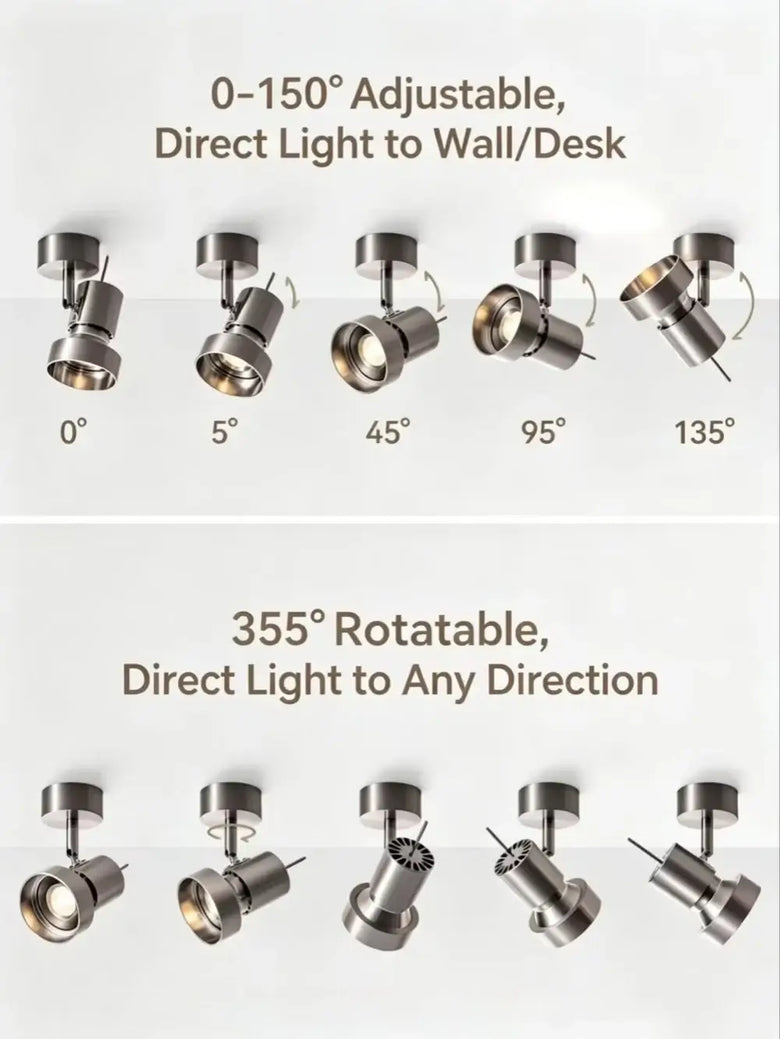 Adjustable Rotatable Spotlight Brushed Nickel - Dimmable