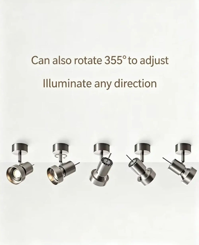 Adjustable Rotatable Spotlight Brushed Nickel - Dimmable