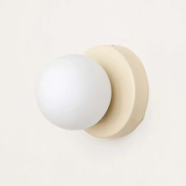 Colourful Macaron LED Wall Lamp 10/12cm featuring a simple frosted glass bulb and contemporary design.
