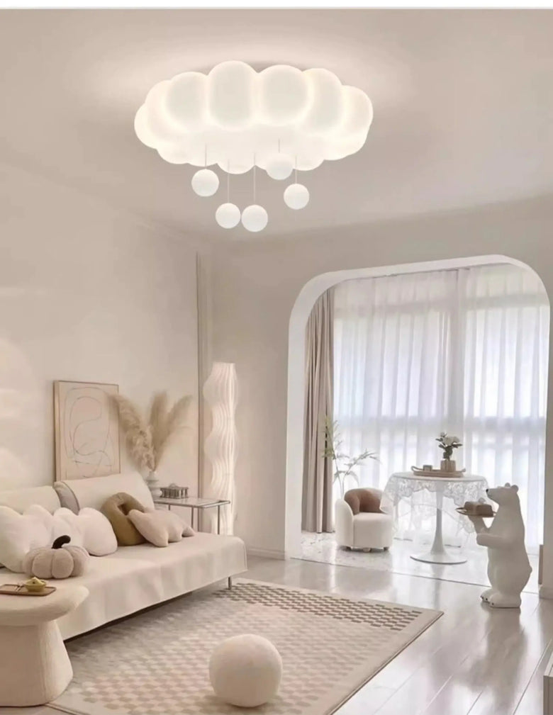 Modern White Cloud Ceiling Light with remote control