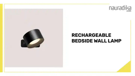 Rechargeable Bedside Wall Lamp with touch control and adjustable dimming for modern, flicker-free illumination.