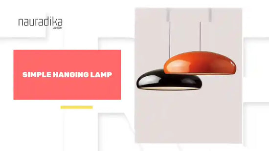 Modern Simple Hanging Lamp with glossy finish and hidden LED bulbs, ideal for any decor. Requires 3 light bulbs, not included.