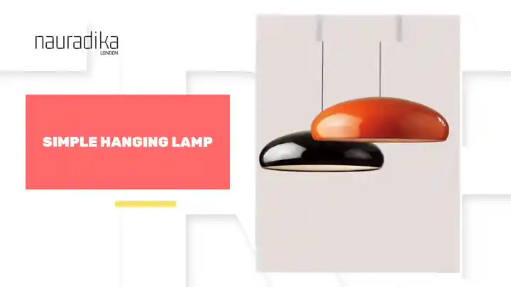 Modern Simple Hanging Lamp with glossy finish and hidden LED bulbs, ideal for any decor. Requires 3 light bulbs, not included.