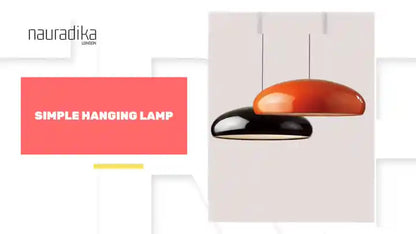 Modern Simple Hanging Lamp with glossy finish and hidden LED bulbs, ideal for any decor. Requires 3 light bulbs, not included.