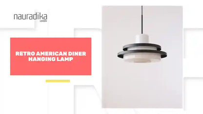 Retro American Diner Hanging Lamp showcasing vintage charm and colorful design.