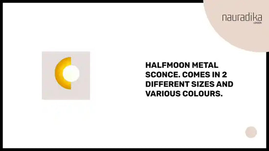 Halfmoon Metal Sconce. Comes in 2 different sizes and various colours. by@Outfy