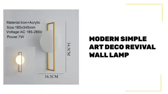 Modern Simple Art Deco Revival Wall Lamp by@Outfy