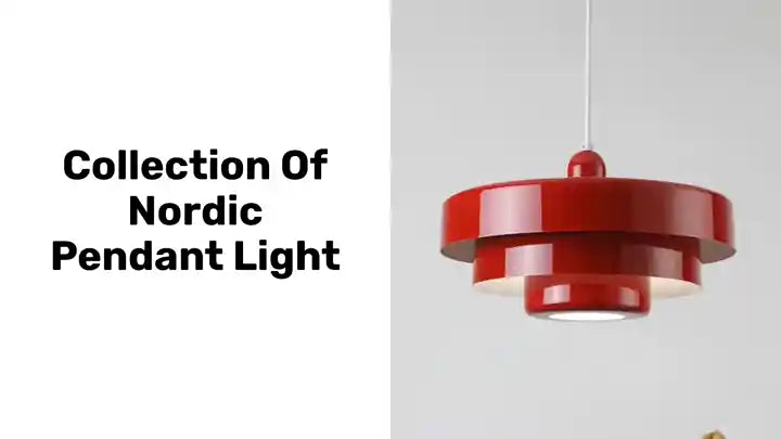 Collection of Nordic Pendant Light showcasing a stylish red design, perfect for adding elegance to any kitchen.