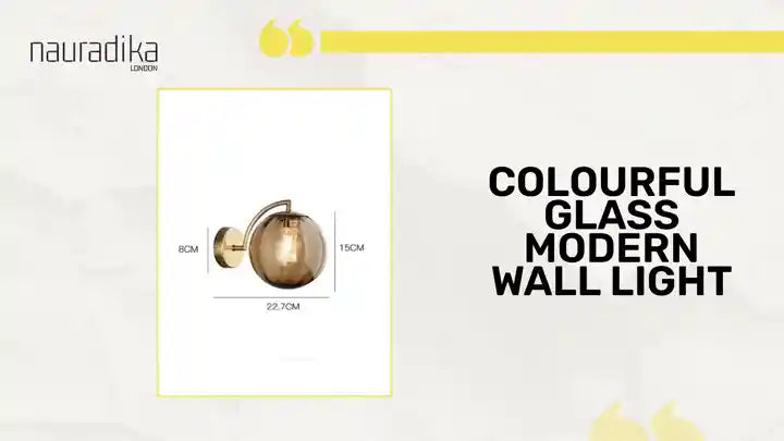 Colourful Glass Modern Wall Light showcased in an elegant design perfect for home decor and modern interiors.
