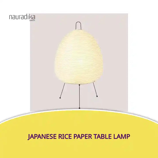 Japanese Rice Paper Table Lamp by@Outfy