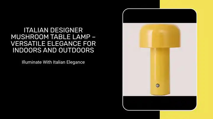 Italian Designer Mushroom Table Lamp &ndash; Versatile Elegance for Indoors and Outdoors by@Outfy