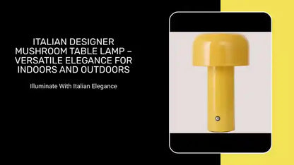 Italian Designer Mushroom Table Lamp &ndash; Versatile Elegance for Indoors and Outdoors by@Outfy