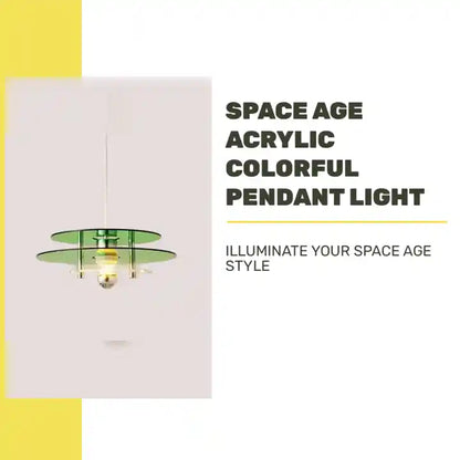 Space Age Acrylic Colorful Pendant Light by@Outfy