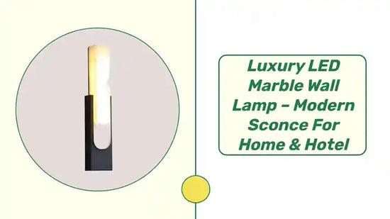 Luxury LED Marble Wall Lamp &ndash; Modern Sconce for Home &amp; Hotel by@Outfy