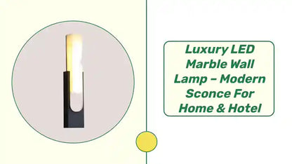 Luxury LED Marble Wall Lamp &ndash; Modern Sconce for Home &amp; Hotel by@Outfy