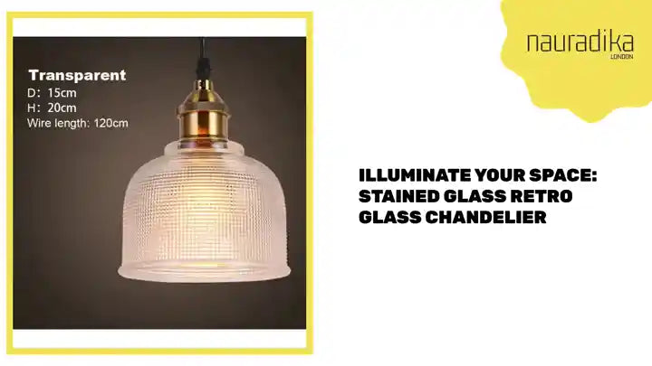 Illuminate Your Space: Stained Glass Retro Glass Chandelier by@Outfy