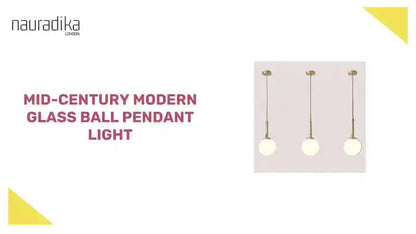Mid-Century Modern Glass Ball Pendant Light by@Outfy