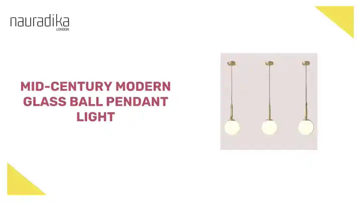 Mid-Century Modern Glass Ball Pendant Light by@Outfy