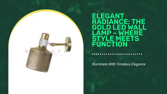 Elegant Radiance: The Gold LED Wall Lamp – Where Style Meets Function, a stylish gold-finished lamp for any room.