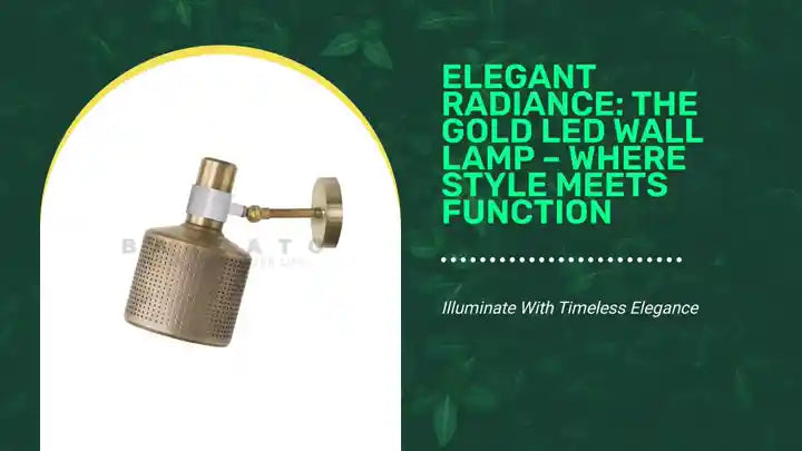Elegant Radiance: The Gold LED Wall Lamp – Where Style Meets Function, a stylish gold-finished lamp for any room.