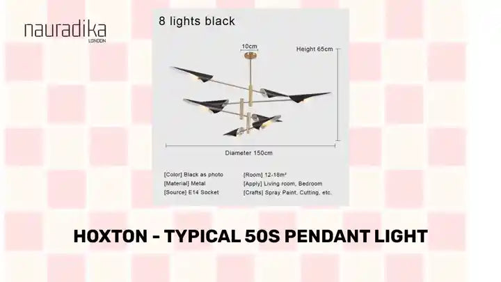 Hoxton - Typical 50s Pendant Light showcasing modern design and quality metal construction.